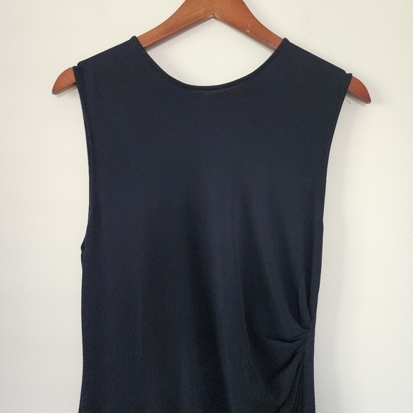 Theory Jorainna Sheath Dress in Sea Blue Sleeveless Knew Length Dress Size 12 - Picture 3 of 11